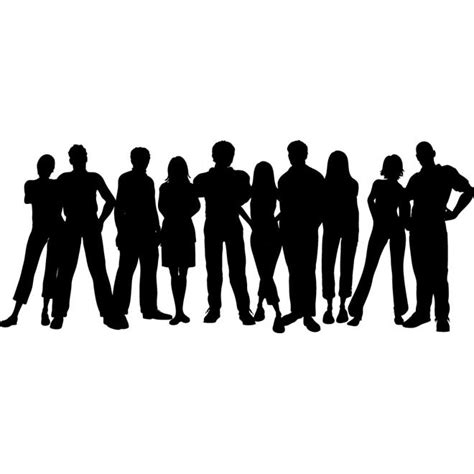 People Clipart Black White Vectors .